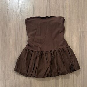 Wild Fable Brown Strapless Dress